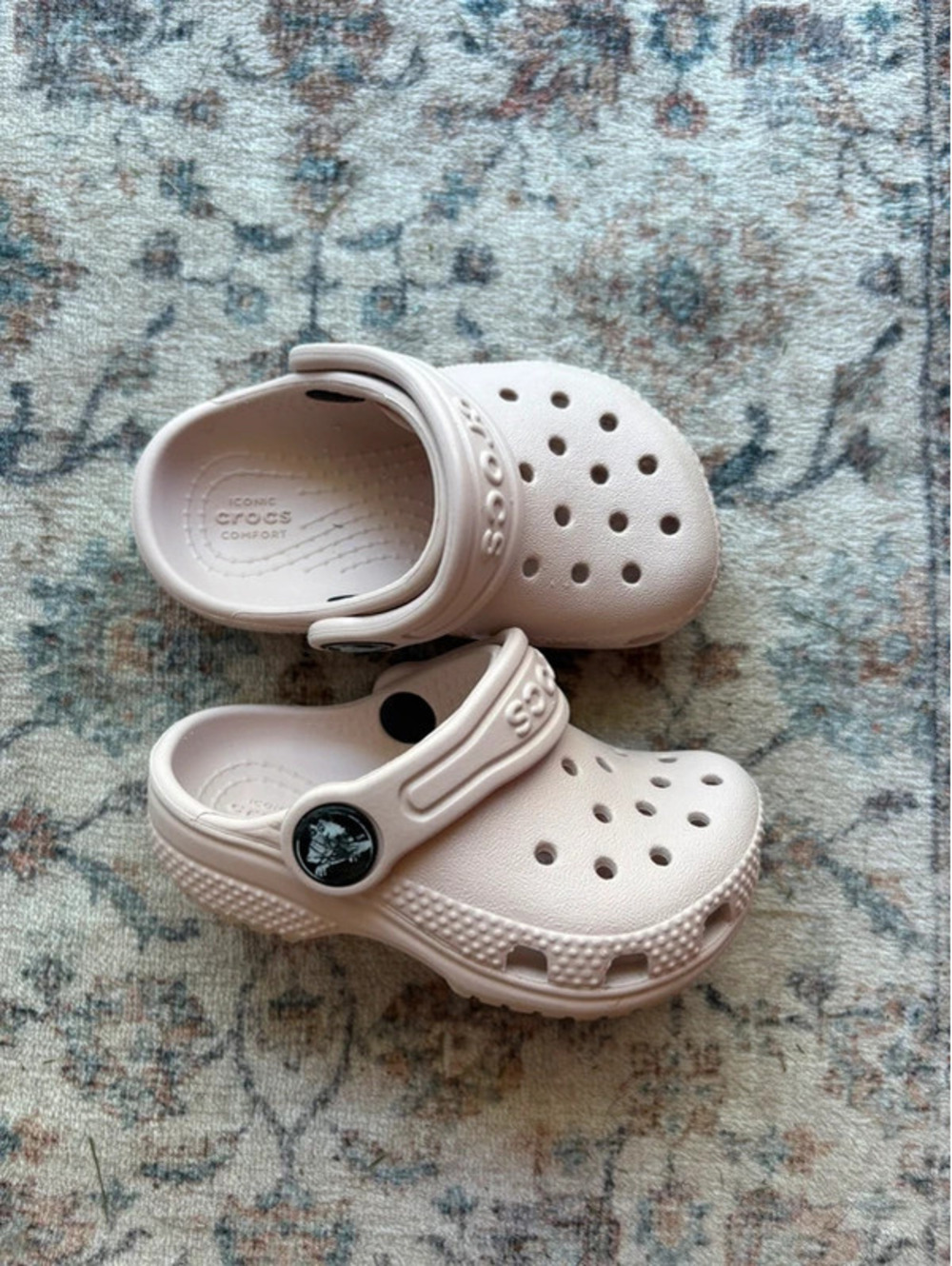 Pale Pink Toddler Crocs 4C